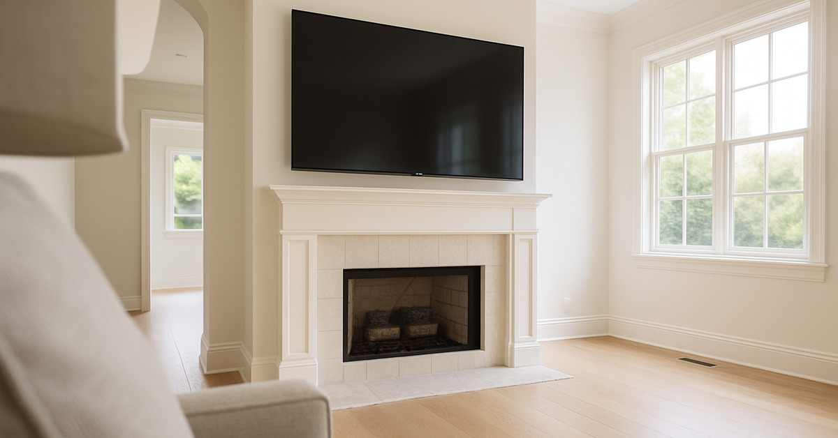 TV mounting above fireplace safety
